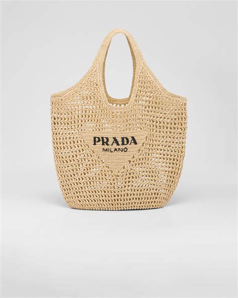 prada raffia beach bag